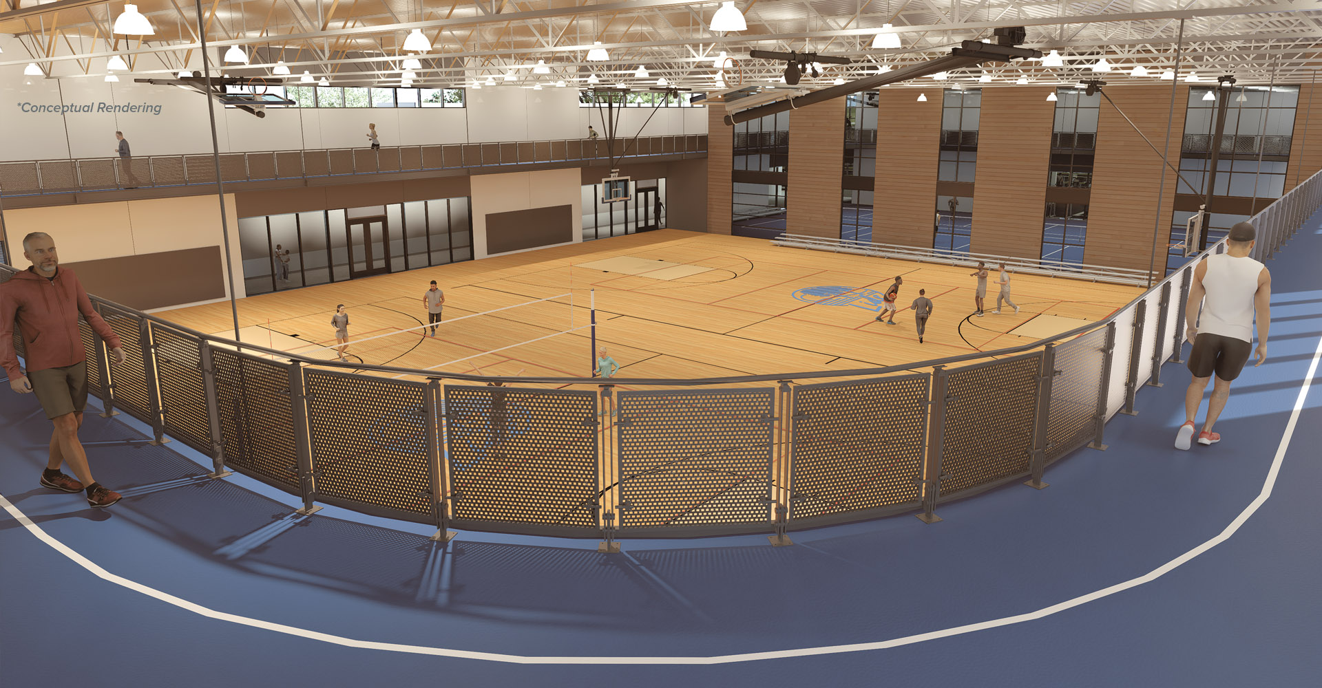 Conceptual Rendering of the Gymnasium in the Proposed New Community Activity Center
