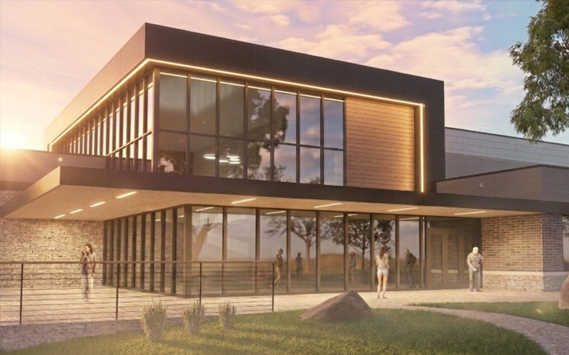 Main Entry - Rendering of Proposed New Indoor Recreation Facility