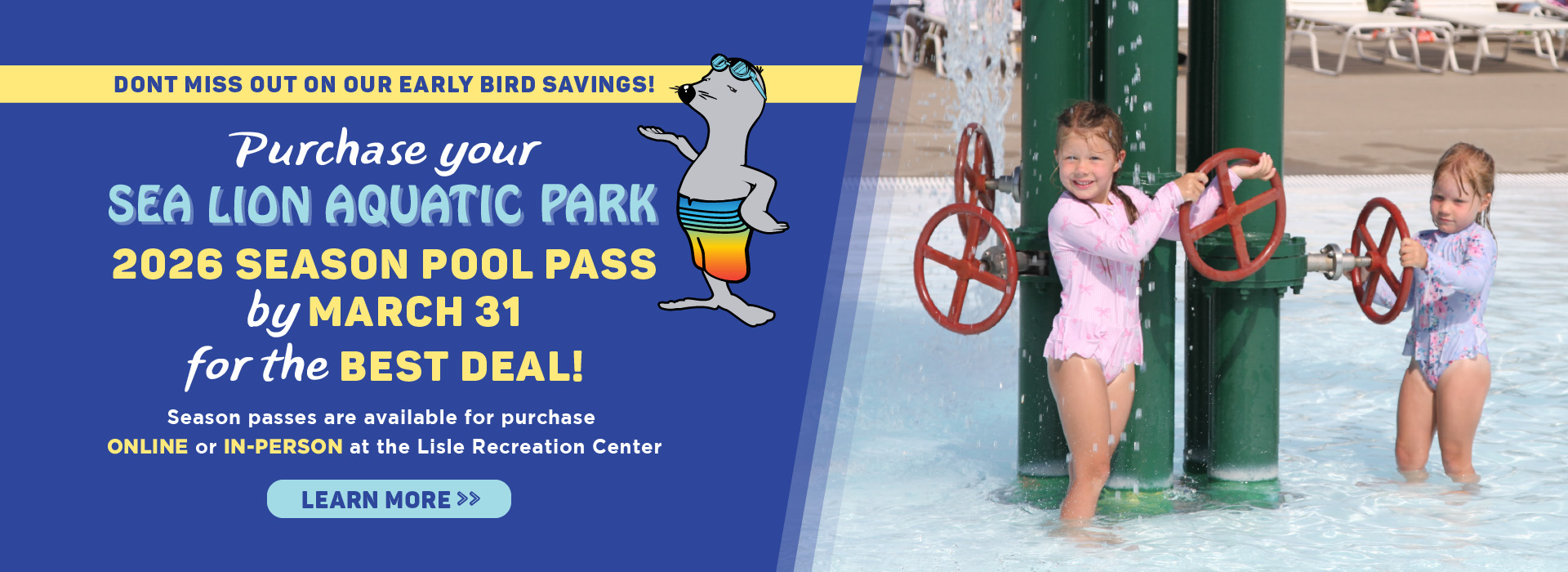 Sea Lion Aquatic Park 2026 Season Passes on Sale